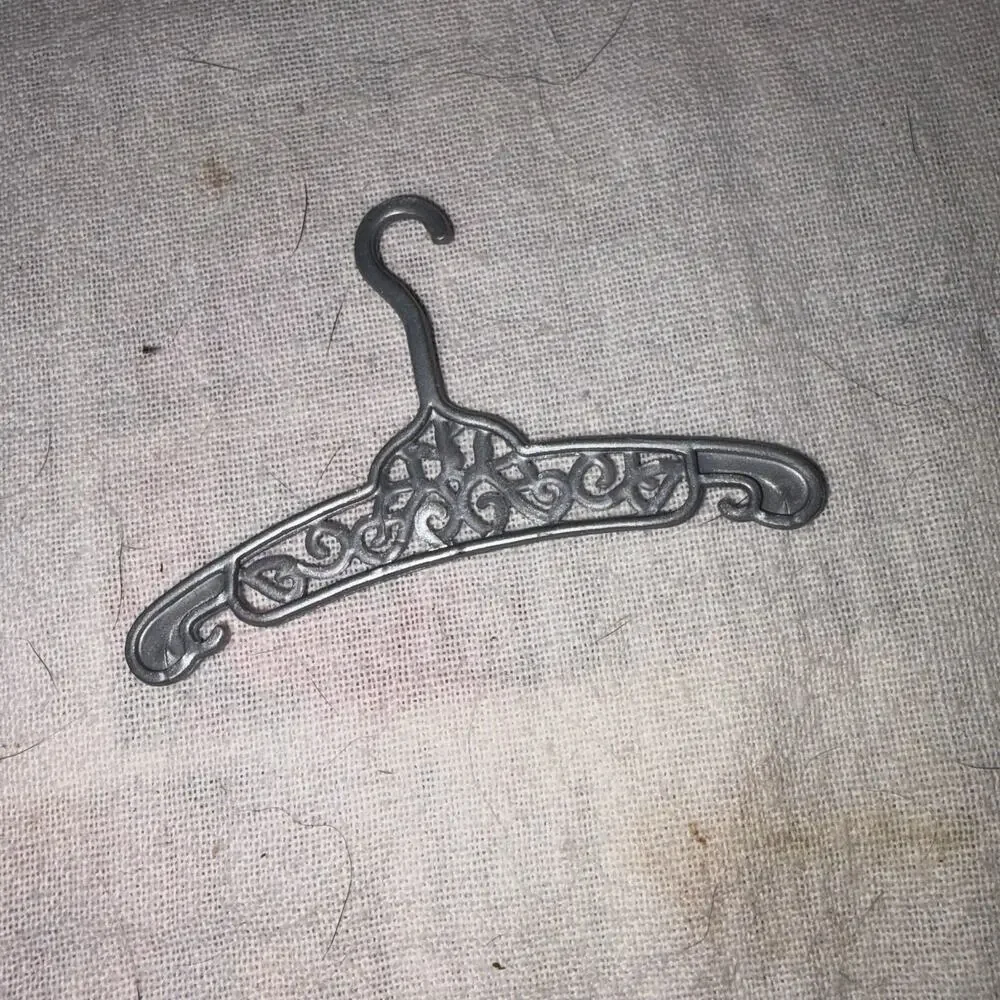 Barbie Hangers Filigree Design Made in Japan 1960s-1970s Mod Era Pink Silver